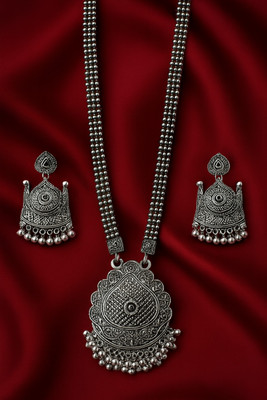 DEV VARNIKA Oxidised Silver Silver Silver Jewellery Set(Pack of 3)