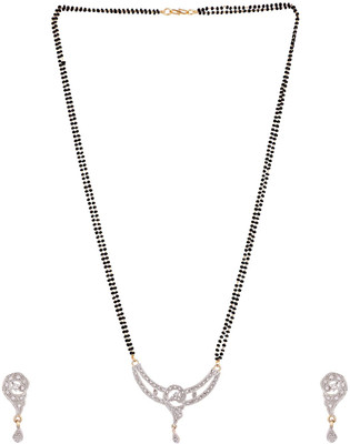 Bhana Jewells Brass Gold-plated White Jewellery Set(Pack of 3)