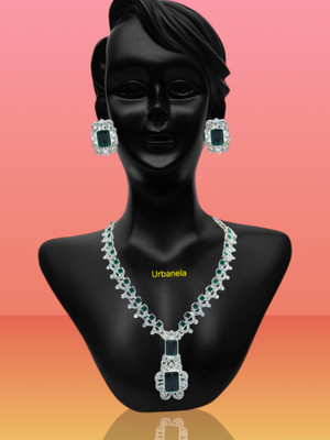 URBANELA Brass Silver Jewellery Set(Pack of 2)