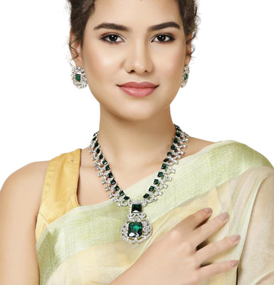 URBANELA Brass Silver Jewellery Set(Pack of 2)