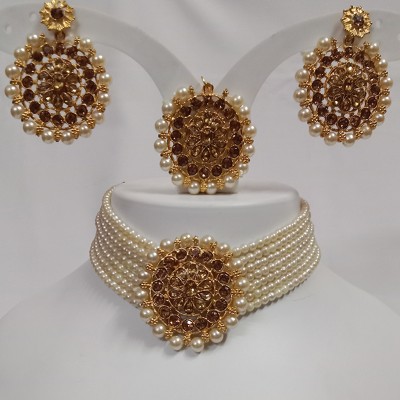 SERAT FAB Dori Gold-plated White, Gold Jewellery Set(Pack of 1)