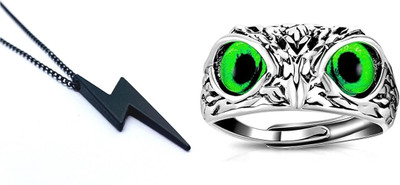 ruby collection Alloy Black, Green Jewellery Set(Pack of 2)