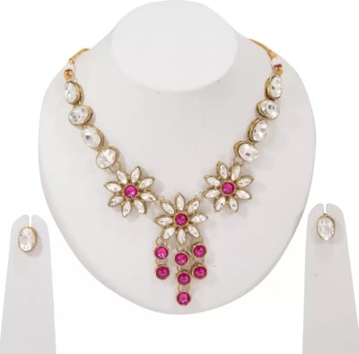 White pearl Alloy Copper White, Pink Jewellery Set(Pack of 1)