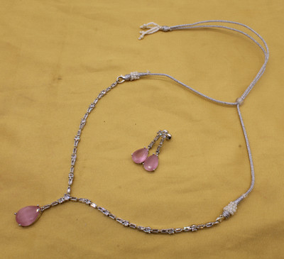 Twilight Gem Copper Silver Pink, Silver Jewellery Set(Pack of 3)