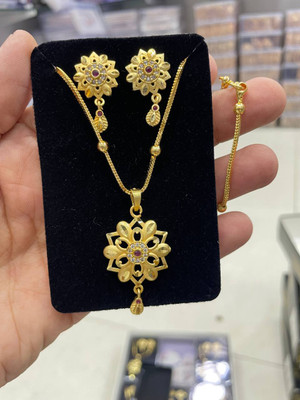 dearknot Alloy Gold-plated Gold Jewellery Set(Pack of 1)