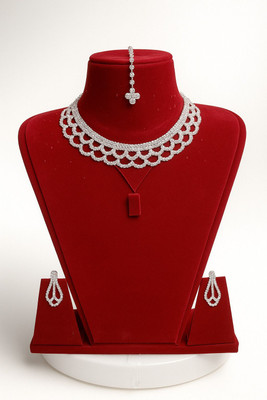 BUYOUNIC Alloy Silver Jewellery Set(Pack of 4)