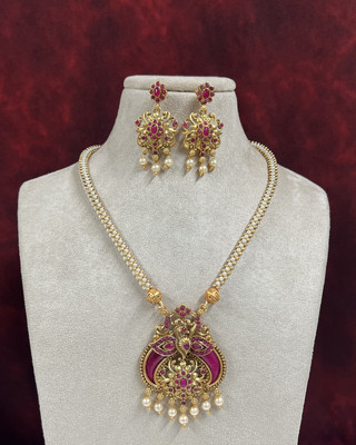 DC Alloy Maroon Jewellery Set(Pack of 2)