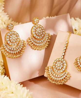 RUBANS Brass Gold-plated Gold Jewellery Set(Pack of 3)