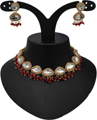 ROHIDAZ Alloy Gold-plated Multicolor Jewellery Set(Pack of 1)