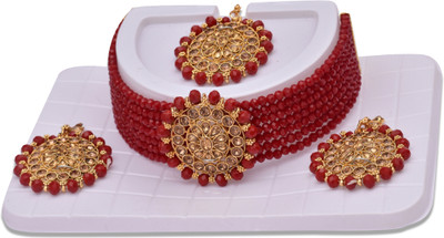 AMHRIK IMITATION Alloy Red Jewellery Set(Pack of 1)