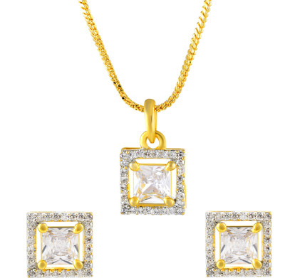 Admier Brass Sterling Silver Yellow Jewellery Set(Pack of 1)