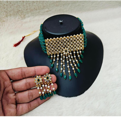 MK Gallery Alloy Green Jewellery Set(Pack of 1)