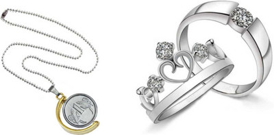 ruby collection Alloy Gold, Silver, Silver Jewellery Set(Pack of 2)