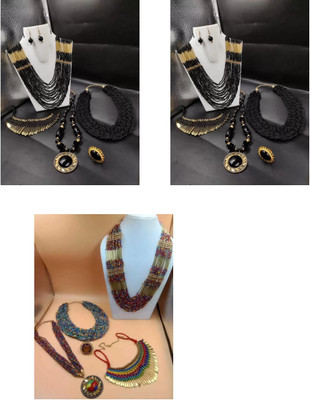 SPARKLIZA Alloy Multicolor Jewellery Set(Pack of 3)