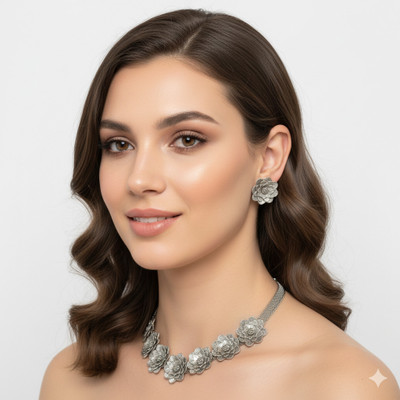 Dazzzle Oxidised Silver Silver Silver Jewellery Set(Pack of 1)