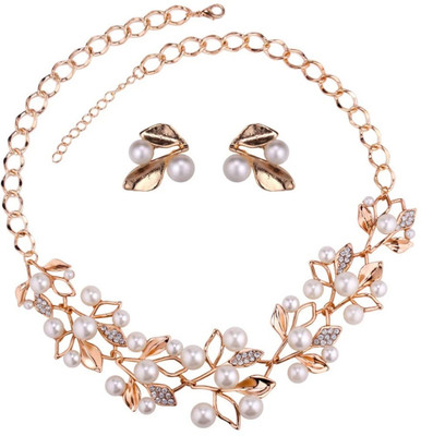 YouBella Alloy Gold-plated Gold Jewellery Set(Pack of 1)