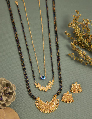 YEMBON Brass Gold-plated Gold Jewellery Set(Pack of 1)