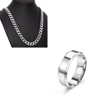 MAATRCHAAYA Stainless Steel Gold-plated, Sterling Silver Gold, Silver Jewellery Set(Pack of 2)