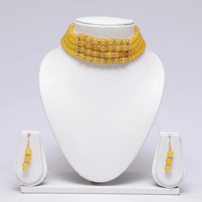 Swarajshop Alloy Yellow Jewellery Set(Pack of 1)