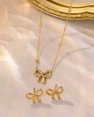 vunm Alloy Gold-plated Gold Jewellery Set(Pack of 3)
