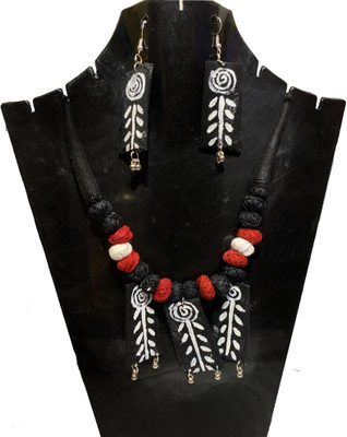 A S enterprize Fabric Black Jewellery Set(Pack of 1)
