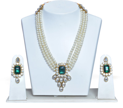 VIPY HANGER Alloy Gold-plated White Jewellery Set(Pack of 1)