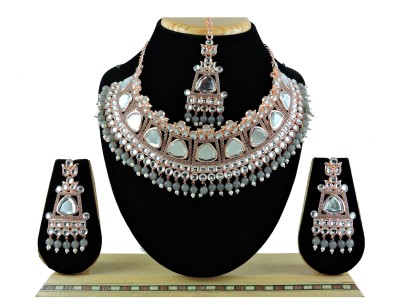 VATSALYA creation Alloy Gold-plated Grey Jewellery Set(Pack of 1)