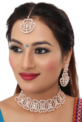 VATSALYA creation Alloy Gold-plated Multicolor Jewellery Set(Pack of 1)