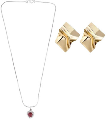 SRK Fashions Alloy Red, Gold Jewellery Set(Pack of 1)
