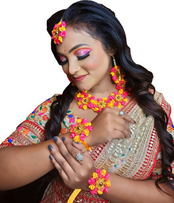 SREEKANT CREATION Fabric Multicolor Jewellery Set(Pack of 6)