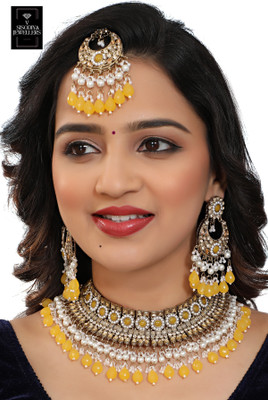 Vinayak Alloy Gold-plated Yellow Jewellery Set(Pack of 1)