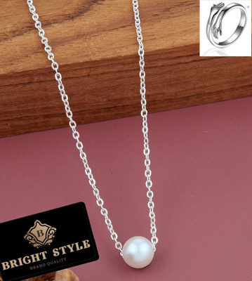 Bright STYLE Metal, Alloy Silver Silver Jewellery Set(Pack of 1)