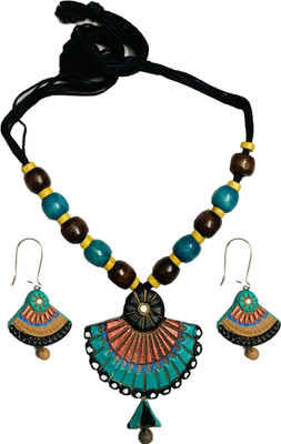 SharanyaD Terracotta Multicolor Jewellery Set(Pack of 3)
