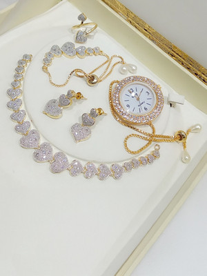 Navya COLLECTION Alloy Gold-plated Gold Jewellery Set(Pack of 1)