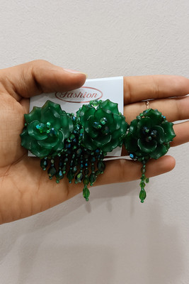 zainab Alloy Green Jewellery Set(Pack of 1)