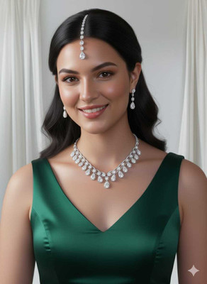 TWOLOVER Alloy White Jewellery Set(Pack of 1)