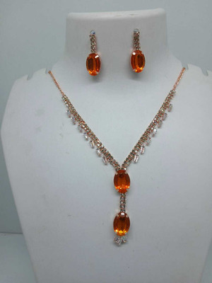 Amanath Alloy Yellow, Rose Gold Jewellery Set(Pack of 1)