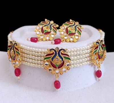 Navyug Enterprise Alloy Gold-plated Multicolor Jewellery Set(Pack of 1)