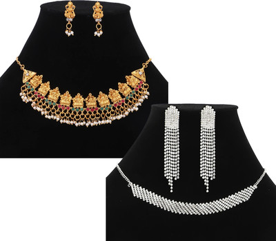 KAPYANSH Alloy Gold-plated Gold Jewellery Set(Pack of 2)