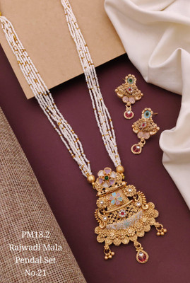 TKRB SALES Copper Gold-plated Gold Jewellery Set(Pack of 1)