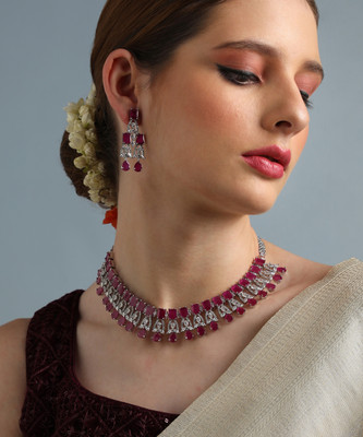 ANOUK Alloy Gold-plated Red Jewellery Set(Pack of 2)