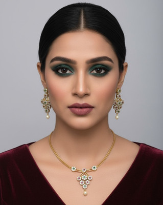 Defashions Alloy Gold-plated Multicolor, White Jewellery Set(Pack of 2)