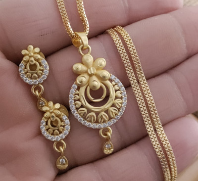 Rohit Fashion Brass Brass Gold Jewellery Set(Pack of 1)