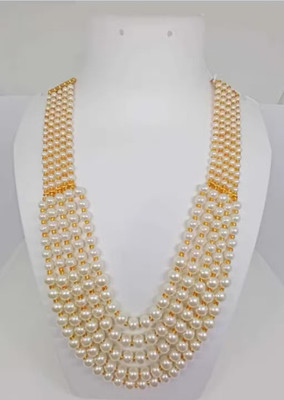 SatnamCreation Alloy Gold-plated White Jewellery Set(Pack of 1)