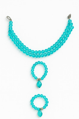 Style Mint Crystal Blue Jewellery Set(Pack of 1)
