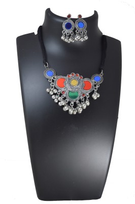 LIBNIQUE FASHION Silver Multicolor Jewellery Set(Pack of 1)