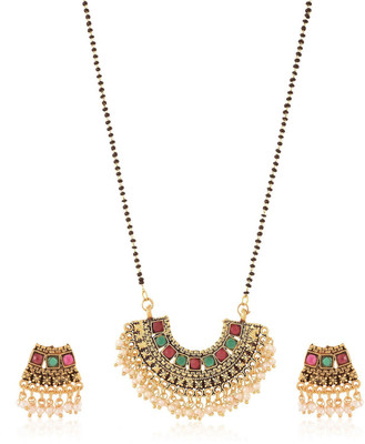 Bhagya Lakshmi Alloy Copper Multicolor Jewellery Set(Pack of 1)
