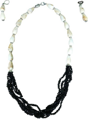 PRIDE SALES Plastic Black, Beige Jewellery Set(Pack of 1)