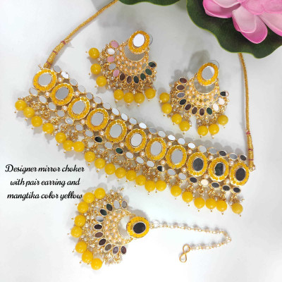 Raj creation Brass Gold-plated Yellow Jewellery Set(Pack of 1)