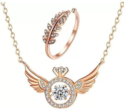 house of common Brass, Copper, Alloy, Stainless Steel Copper, Gold-plated Rose Gold Jewellery Set(Pack of 2)